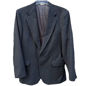 Vintage CC Courtney Mens 46R‎ Dark Gray Blazer Sport Coat Jacket 2 Button  Wool